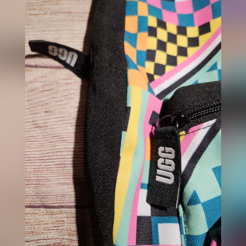 UGG multi colored checkered canvas mini backpack - image 9